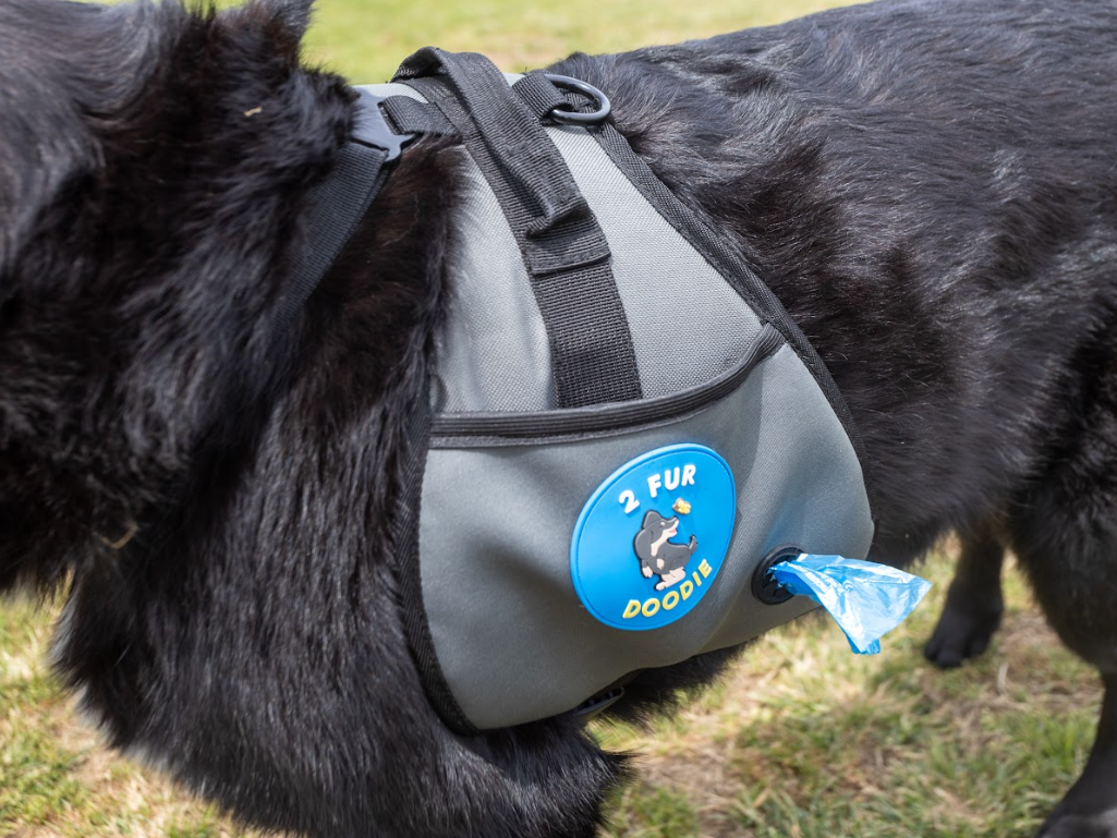 All-in-One Dog Harness: 2 Fur Doodie - Bag Dispenser & Essential Pocket
